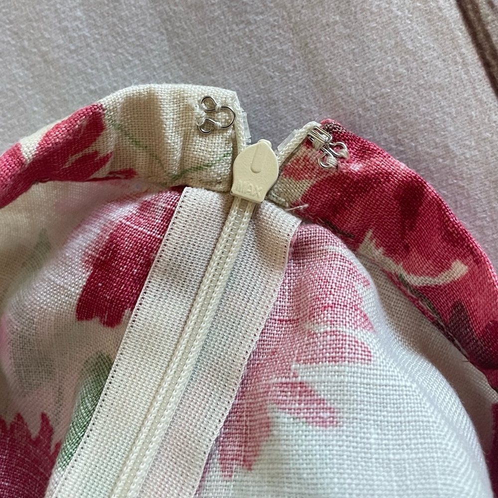 Vintage JM Collection Linen Floral Skirt Women’s 8 A-Line Cottage Flowy Ruffled - Picture 10 of 13